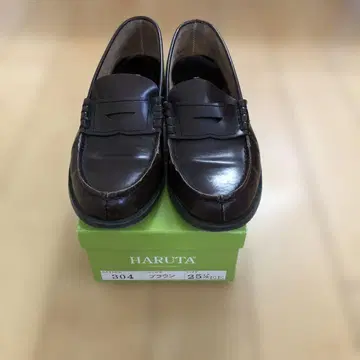HARUTA 로퍼 304 브라운 25.5cm