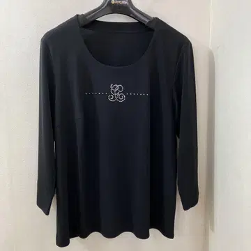 블랙 7부 소매 상의 사이즈 15