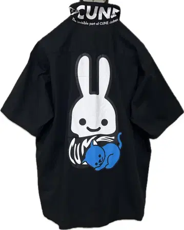 *CUNE 모구루 고양이 토끼 반팔 워크 셔츠 상의 2