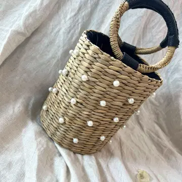 새상품급 펄 장식 바스켓 백 OLIVE des OLIVE