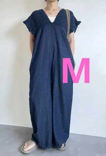 [새상품] 시마무라 데님 셔링 살로펫 블루 M 사이즈