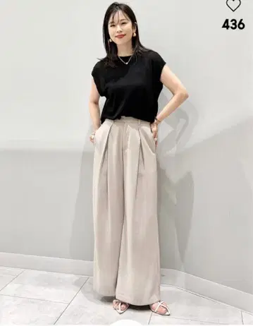 새상품 GU 시어 스웨터 슬리브리스 블랙 M