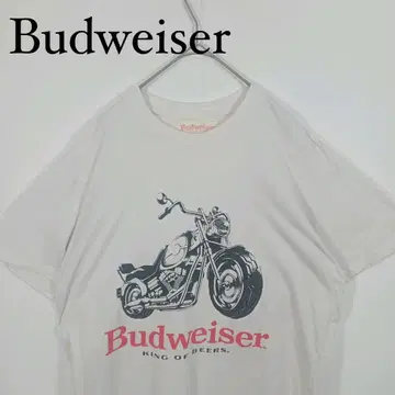 Budweiser 버드와이저 할리 모터바이크 T셔츠 기업 로고