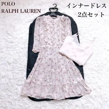 최근 택 프릴 폴로 랄프로렌 A라인 원피스 티어드 꽃무늬