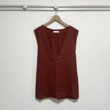 [새상품급] DISCOAT(디스코트) 프린지 V넥 오버 베스트 넉넉한 핏