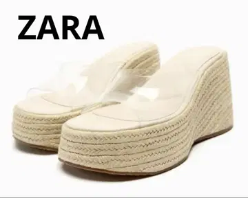 ZARA 웨지솔 클리어 통굽 샌들 미사용 새상품