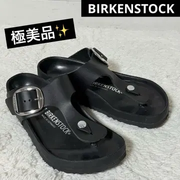 컨디션 최상 버켄스탁 기제 빅 버클 오일드 가죽 블랙 37