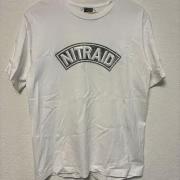 NITRAID 화이트 로고 프린트 티셔츠 SIZE:M
