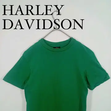 HARLEY DAVIDSON 무지 그린 T셔츠 할리데이비슨