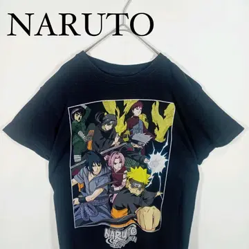 NARUTO 캐릭터 티셔츠 블랙 점프 애니메이션 S 나루토