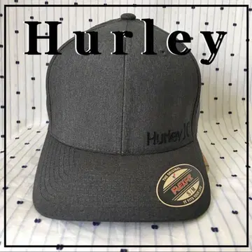 HURLEY US 한정 로고 아이콘 자수 플렉스 캡 모자