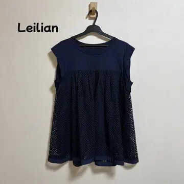 새상품급 Leilian 메쉬 레이어드 티셔츠 빅 사이즈