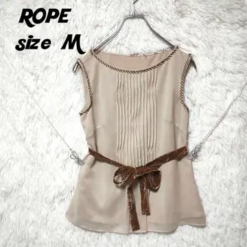 ROPE 로페 슬리브리스 블라우스 벨트 포함 M
