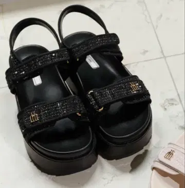 herlipto Trois Tweed Platform Sandals