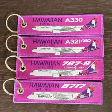 하와이안 항공 HAWAIIAN AIRLINES 플라이트 택 4개 세트