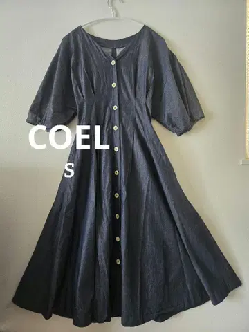 COEL 코엘 셔츠 원피스 반팔 플레어 용아 36 사이즈