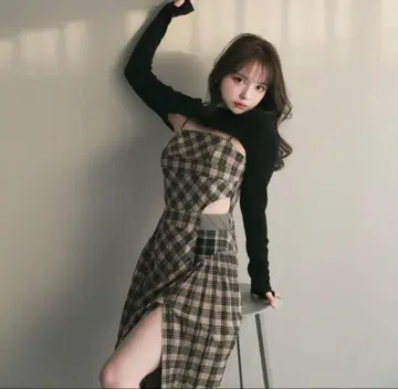 andmary belle checked dress 원피스 단품