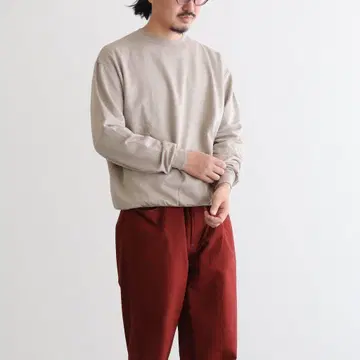 AURALEE ELASTIC HIGH GAUSE SWEAT