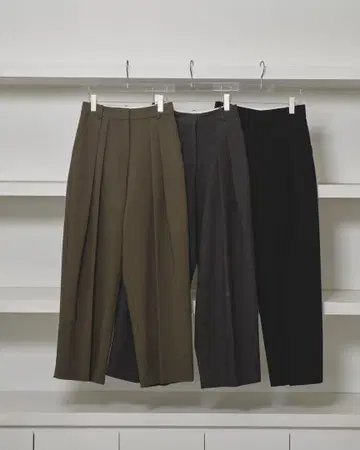[ Todayful ] Bonding Wide Trousers 모스그린