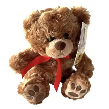 브라운 테디베어 빨간색 리본
