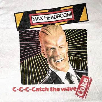 초레어 80년대 빈티지 티셔츠 MAX HEADROOM 화이트 L 사이즈