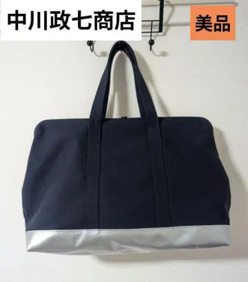 새상품급 나카가와 마사시치 상점 닥터 가방 빅 사이즈 네이비