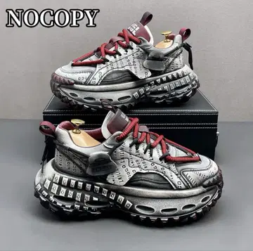NOCOPY 2025 통굽 스니커즈 실버 & 레드