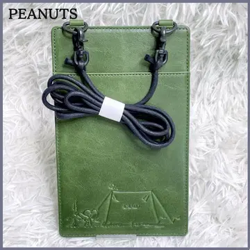 새상품 나다야 PEANUTS 스누피 미니 숄더 백 그린