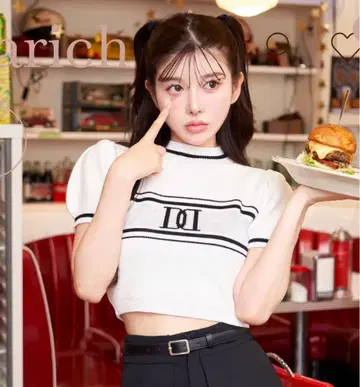 Darich 다리치 DD 하프 슬리브 니트 탑