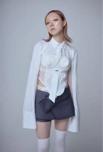 neith. Mesh Tied Shirt 네이스