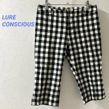 루아컨셔스 하프 팬츠 울 화이트 블랙 안감 부착 38 사이즈