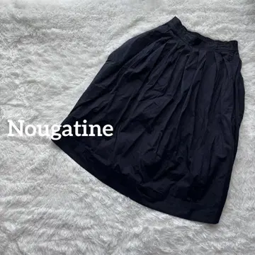 누가티느 플레어 스커트 무릎 아래 기장 턱 벌룬 오피스 캐주얼 M