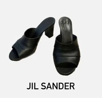JIL SANDER/질 샌더 블랙 샌들 힐 36/23cm