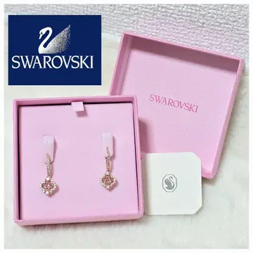 [새상품급] SWAROVSKI Una 핑크 골드 플라워 모티브 귀걸이