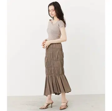 [ dazzlin ] 개더 롱 스커트 size S