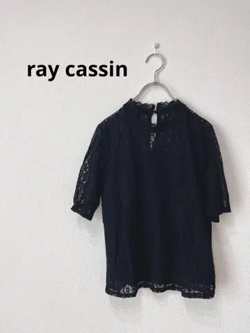 [새상품급] ray cassin 레이 카즌 시어 프릴 레이스 블라우스