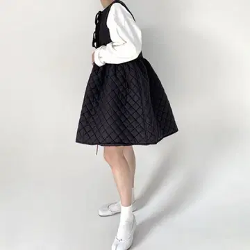nugu 퀼팅 원피스 블랙