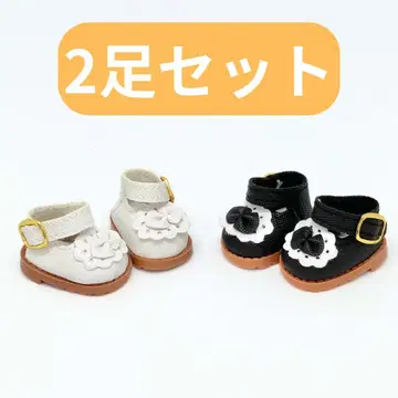 10~12cm 2족 세트 신발 화이트 블랙 옷 신발 앙스타 이츠
