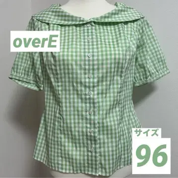 overE 오프숄더풍 블라우스 깅엄 Ver. 96 민트