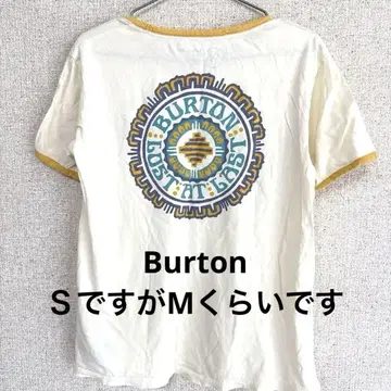 BURTON 로고 티셔츠 반팔 아이보리