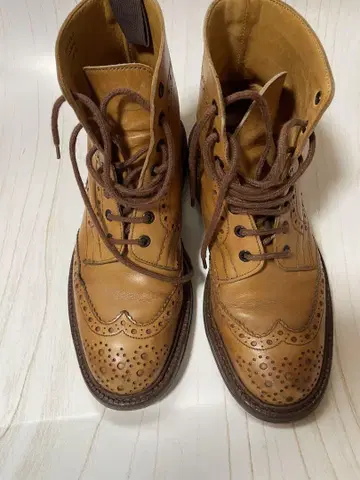 Tricker's 브로그 부츠 6.5 브라운