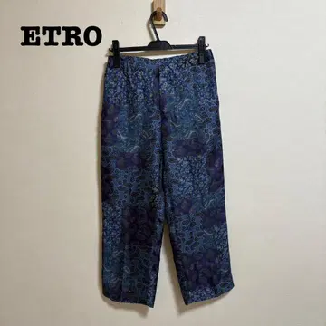 ETRO 실크 100% 페이즐리 팬츠