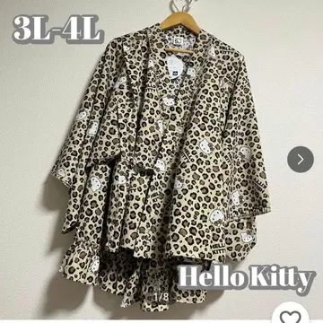 [새상품] 택 포함 산리오 헬로키티 레오파드 무늬 진베이 3L 4L