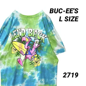 BUC-EE'S 버키즈 타이다이 염색 티셔츠 L 사이즈 기업 로고