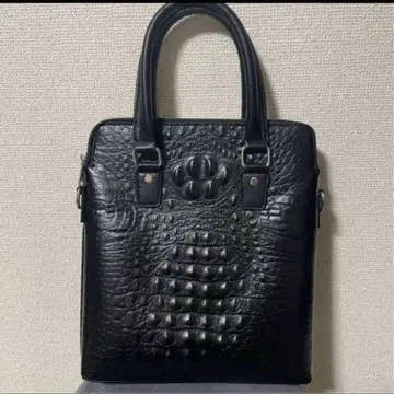 거의 미사용 남성용 가죽 백 블랙