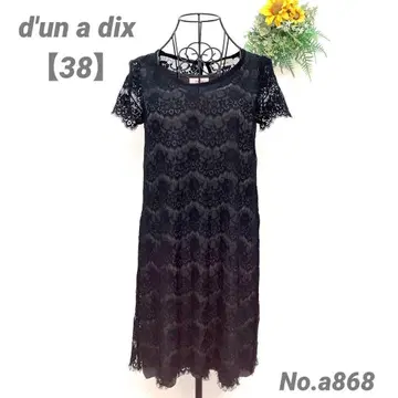 아나디스 d'un a dix 미니 원피스 38/M 레이스 원피스 블랙