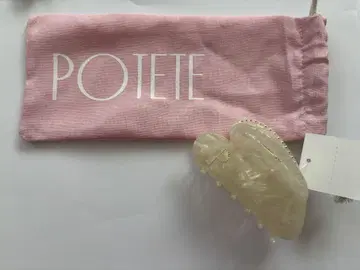 potete 포테테 스터드 하트 클립 화이트