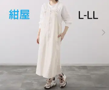 이치간 도쿄 멜빵 스커트 아이보리 L-LL 사이즈 일본제