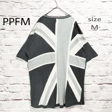 [ 영국 ] PPFM 유니언 잭 얇은 코튼 반팔 가디건