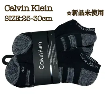 Calvin Klein 6족 남성용 삭스 25~30cm CK 로고 보더